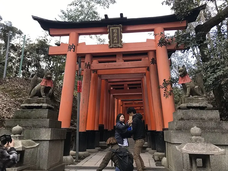 Vermilion torii gates at Fushimi Inari Taisha