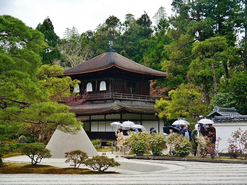 The Silver Pavilion and garden at Ginkaku-ji