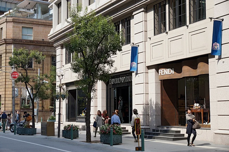 Shopfronts and stone facades in Kobe’s former foreign settlement