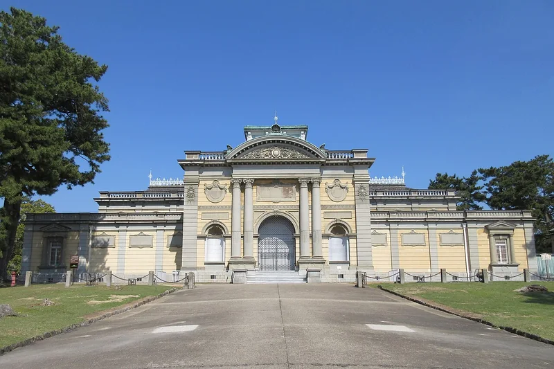The historic Buddhist Sculpture Hall exterior at Nara National Museum