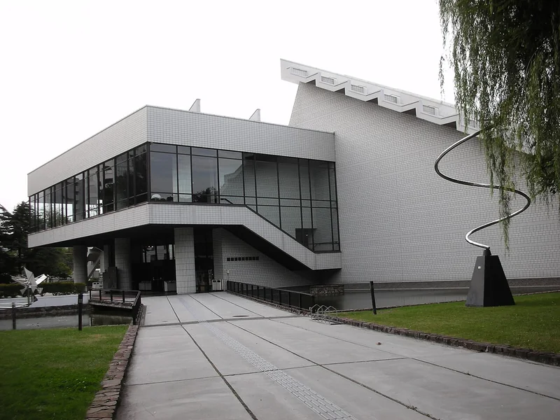 The modern architecture and entrance to Hokkaido Museum of Modern Art