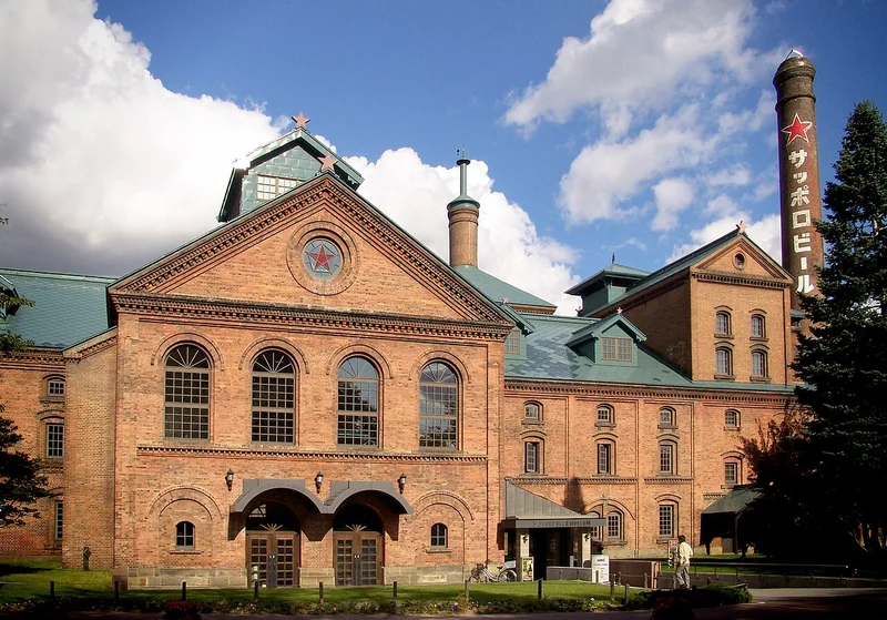 Historic red-brick buildings at Sapporo Beer Museum