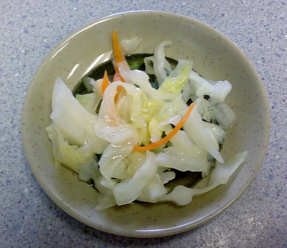 An assortment of Japanese pickles.