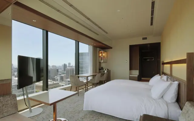 Guest room with skyline windows at Candeo Hotels Osaka The Tower