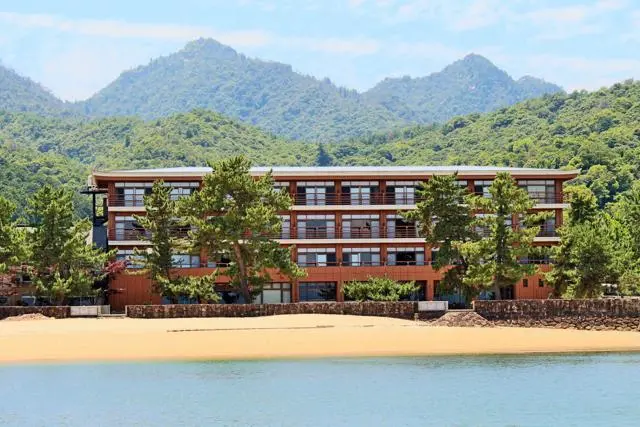 Miyajima Seaside Hotel beside the beach