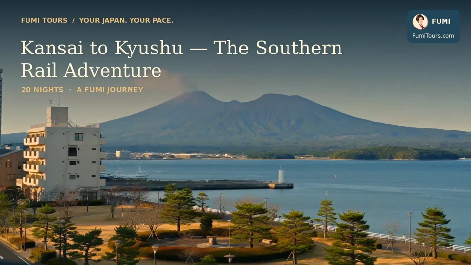 Kagoshima Bay and Sakurajima, from the Southern Rail Adventure film