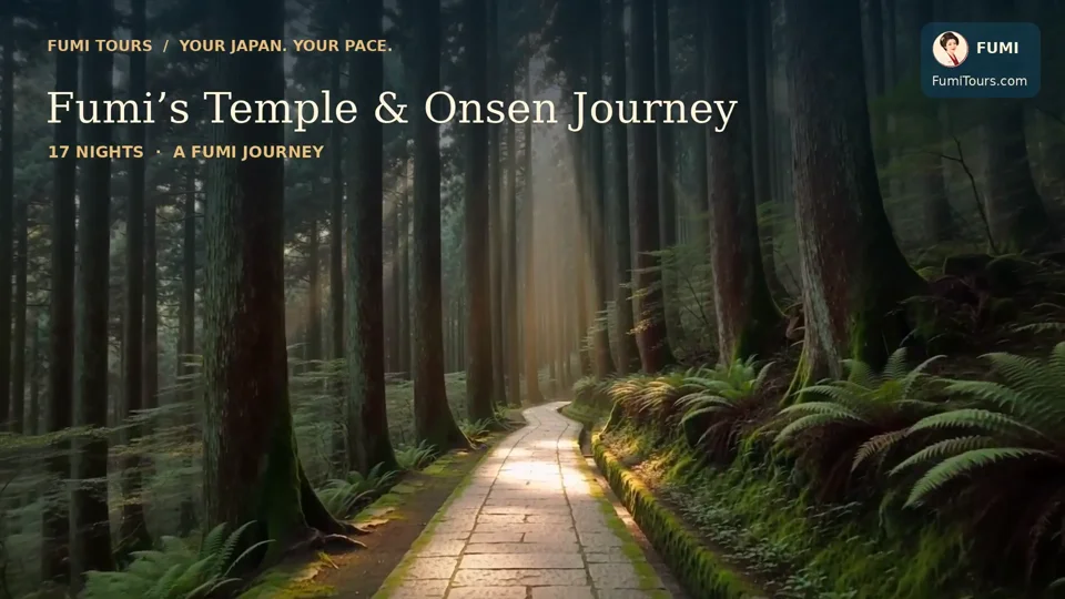 The illustrated opening of the Fumi temple onsen film