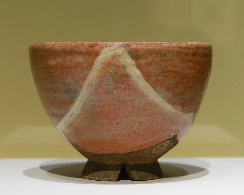A historic Raku tea bowl from a museum collection