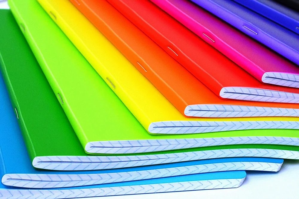 Colourful notebooks