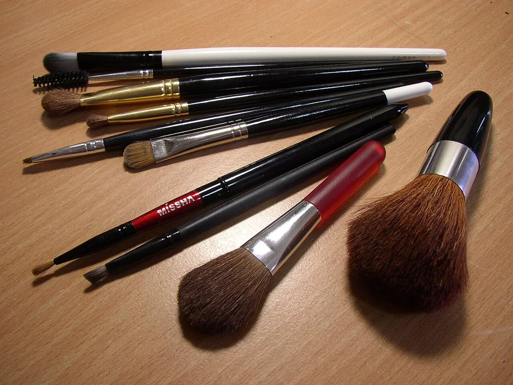 A selection of makeup brushes