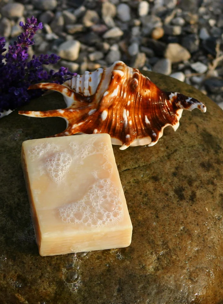 A handmade soap bar