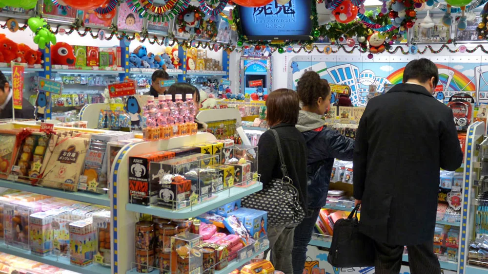 A shop display on Tokyo Character Street
